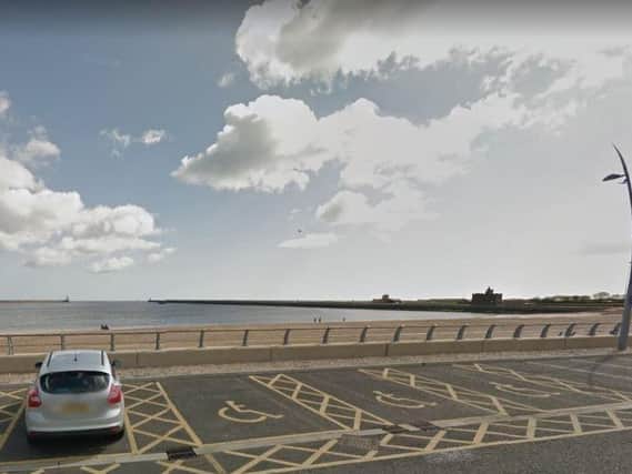 The South Shields Volunteer Life Brigade and Tynemouth RNLI were called to help the rowing boat off the South Pier. Image copyright Google Maps.
