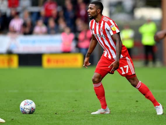 Jerome Sinclair playing for Sunderland.