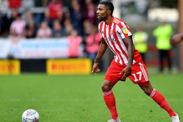 Jerome Sinclair playing for Sunderland.