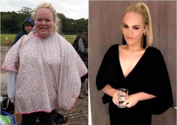 Rachael Graham before and after her amazing weight loss.