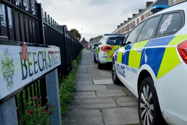 A cordon remains in place around Beech Street, in Jarrow