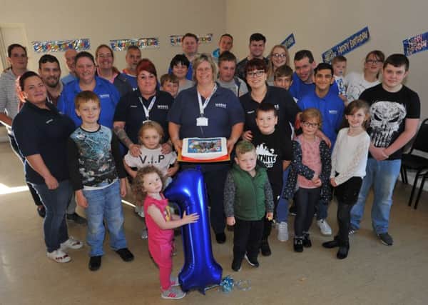Members of Waves celebrate the groups first anniversary at Bilton Hall Community Centre, Jarrow.