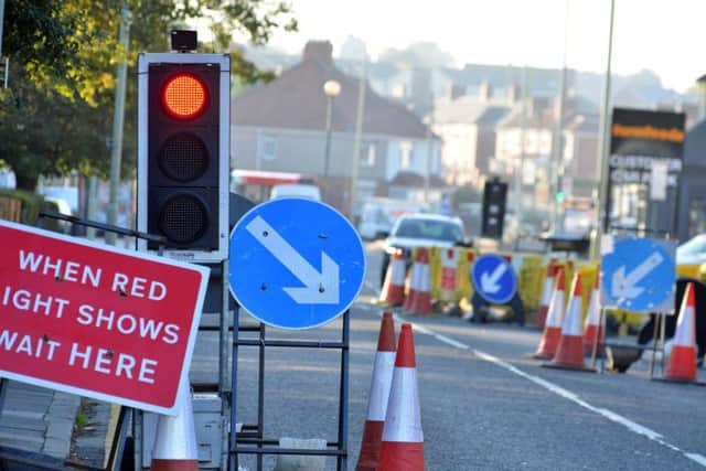 Roadworks in Sunderland Road are due to finish on Friday.