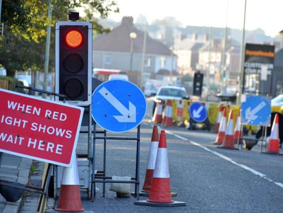 Roadworks in Sunderland Road are due to finish on Friday.