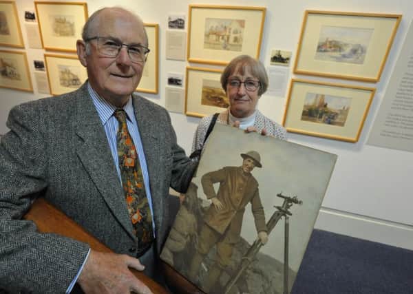 Artist Ernest Black's grandson Michael Black and wife Linda at South Shields Museum and Art Gallery.