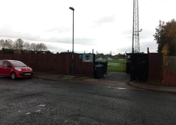 The entrance to Hebburn Town's ground on North Drive.