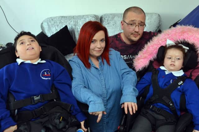 Jemma and Aaron Meek with son Callum, 10, and daughter Lana, three, who have a rare genetic condition.