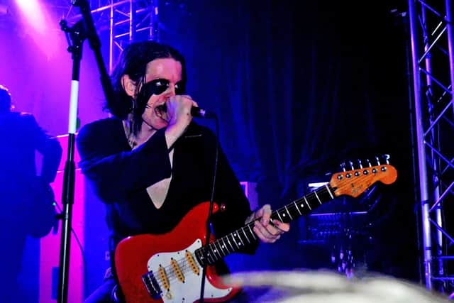 The Blinders frontman Thomas Haywood performing at The Cluny. Pic: Gary Welford.