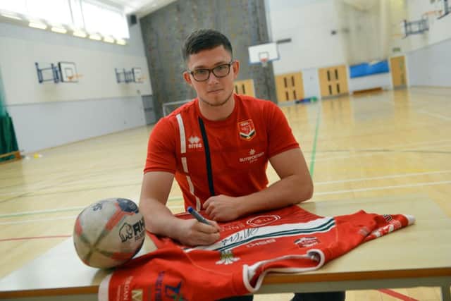 Former Whitburn C of E Academy pupil and Wales rugby player James McGurk shirt donation.