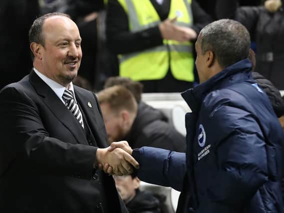 Chris Hughton insists managing Newcastle United isn't a difficult job - however believes Rafa Benitez has done a wonderful job.