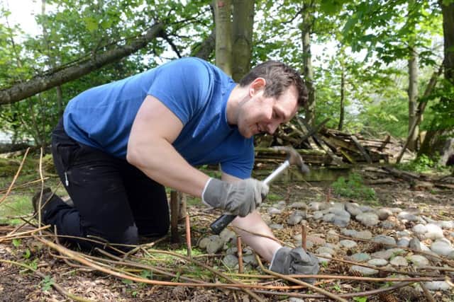 volunteers from organisations take part in activities at West Boldon Lodge.
