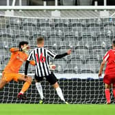 Elias Sorensen scored a hat-trick for Newcastle U23s against Aston Villa last night
