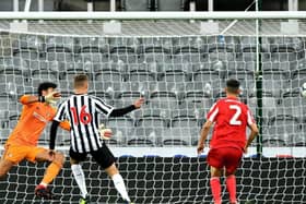 Elias Sorensen scored a hat-trick for Newcastle U23s against Aston Villa last night