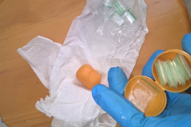 Officers seized dozens of packets of methamphetamine,as seen in hit TV show Breaking Bad.