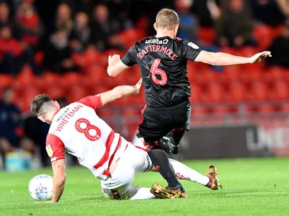 Lee Cattermole is fouled in the 1-0 win over Doncaster Rovers.