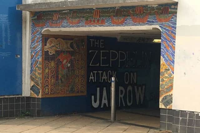 The subway in Jarrow where the graffiti art is situated.