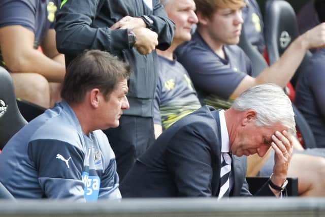 Pardew suffered a second successive 4-0 defeat at St Mary's...but do Newcastle head there this weekend in a worse state?