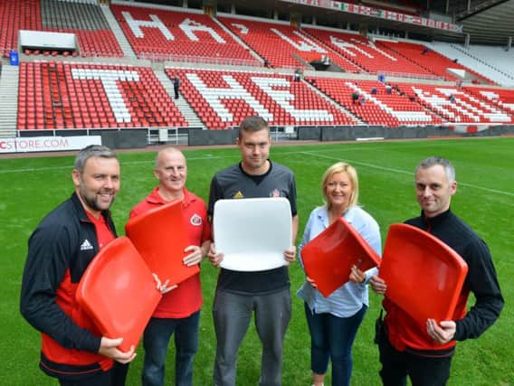 Sunderland fans have helped fit thousands of new seats at the Stadium of Light.