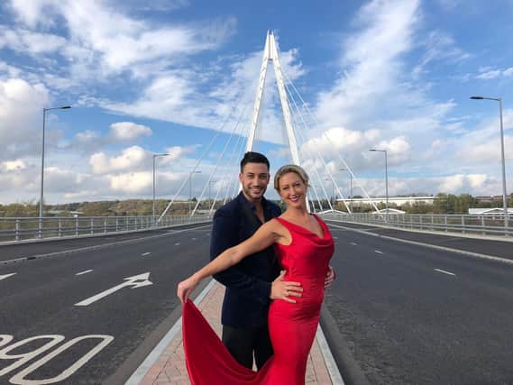 Faye and Giovanni on the bridge