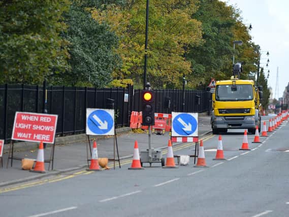 Sea Road, in South Shields, is subject to ongoing roadworks.