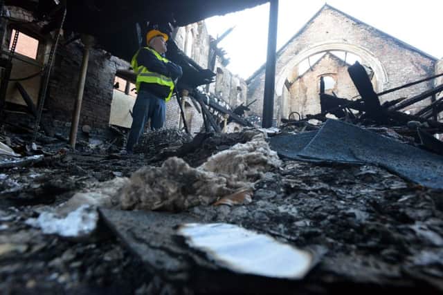 The owner of Jarrow Auction Rooms Brian Cairns following the fire.