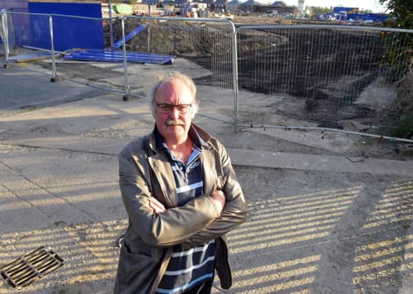 South Drive, Hebburn resident David Young is concerned over building site traffic entrance