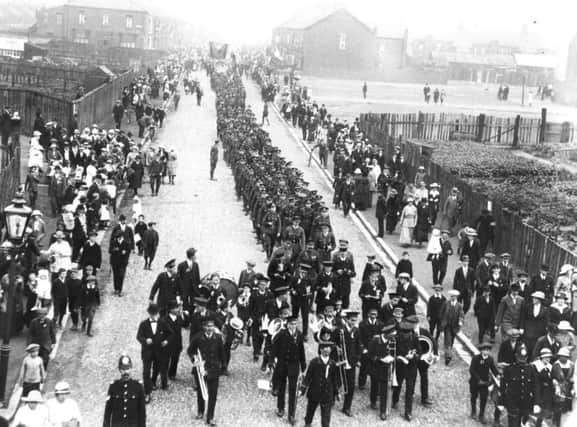 Peace celebrations in Mowbray Road, a year after the Great War ended.