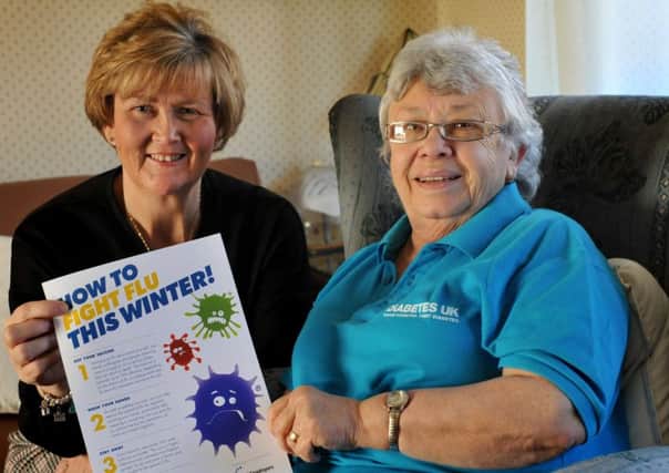 Coun Tracey Dixon and diabetes campaigner Clare Allom.