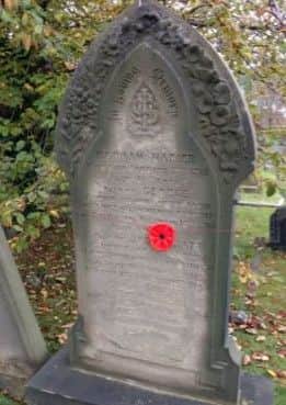 Poppies have been placed on the graves of soldiers killed in the First World War