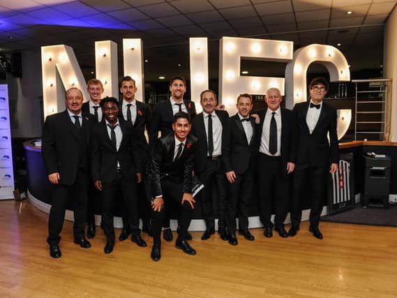 Rafa Benitez, far left, with players and staff at the Newcastle United Foundation's annual dinner. (Pic: Serena Taylor/NUFC)