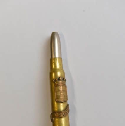 A decorated bullet - one memento of Private Thomas Bolton Foster Prime