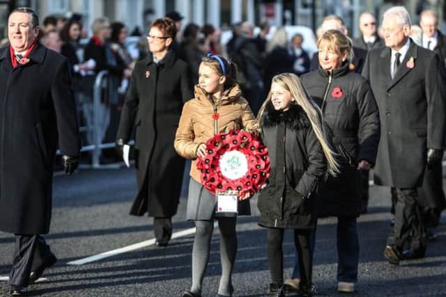 The Remembrance Day parade in South Shields.