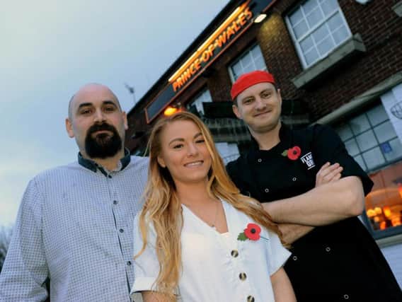 The Prince of Wales, Jarrow is to receive a refurbishment. From left general manager Craig Stewart, assistant manger Natasha Bell and kitchen manager Daniel Thomas.