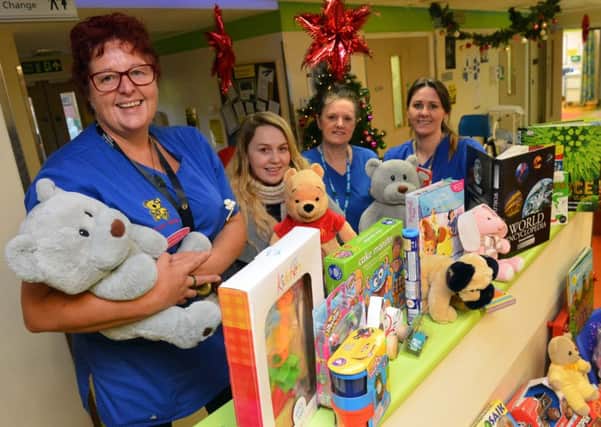Last year's toy appeal at South Tyneside Childrens A and E Department.
From left staff nurse Sandra Bryant, Toy Appeal's Shannon Crowder and staff nurses Denise Sweeney and Jenny Hutchinson