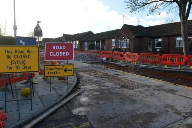 New roadworks in the The Lonnen, South Shields.