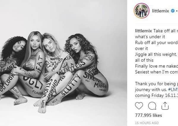 The Little Mix instagram message