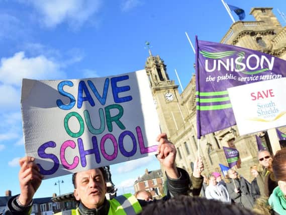 Campaigners are fighting against the potential closure of South Shields School.