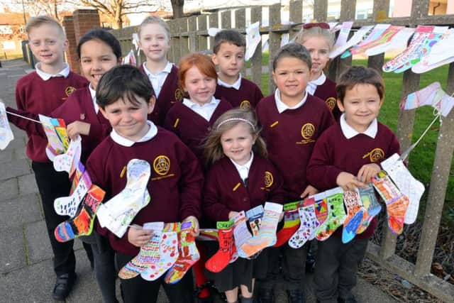 Holy Trinity C of E Academy pupils show off heir anti-bullying project