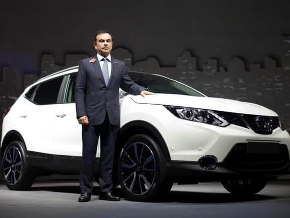 Carlos Ghosn at the unveiling of the Sunderland-built Qashqai Mark II