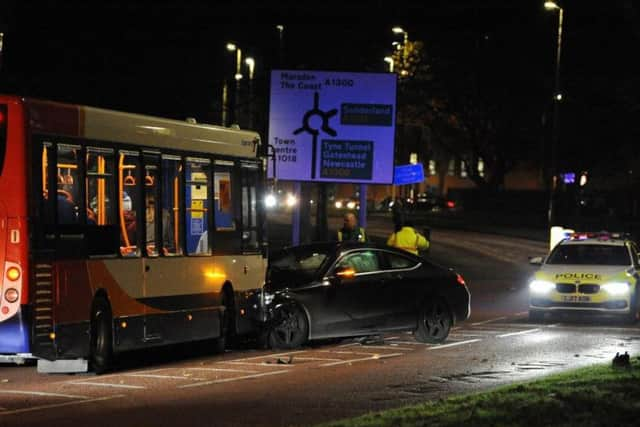 Northumbria Police closed off Temple Park Road following the crash.