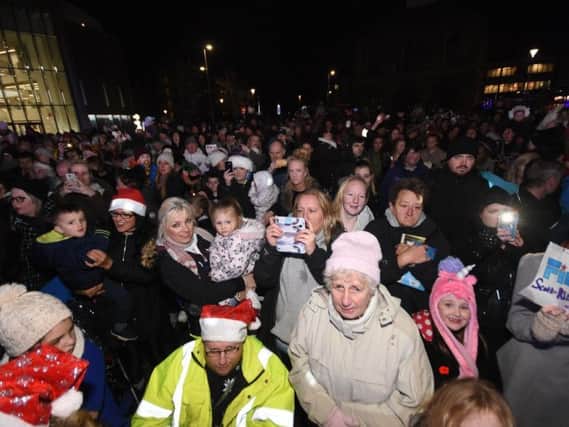 Crowds gathering at a previous South Shields Christmas lights switch-on