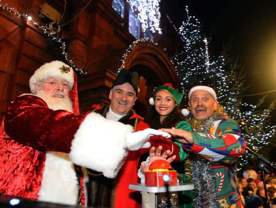 The Christmas lights are switched on in Jarrow