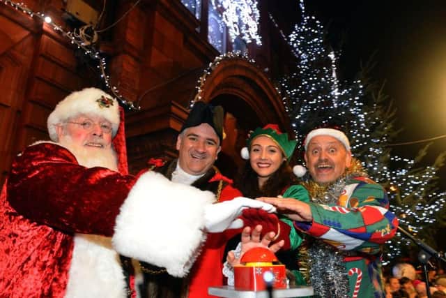 The Christmas lights are switched on in Jarrow