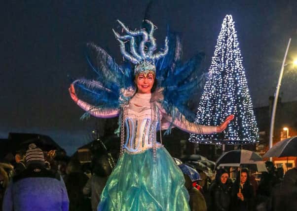 Entertainment at the Hebburn Christmas lights switch on. Picture by Tom Banks