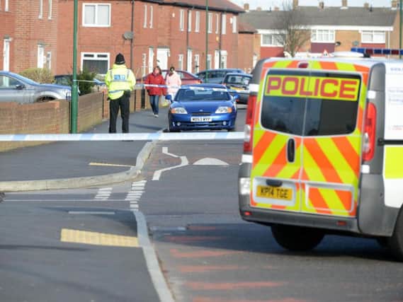 The scene in Frenchman's Way, South Shields, following the shooting of James Carlo Wilson.
