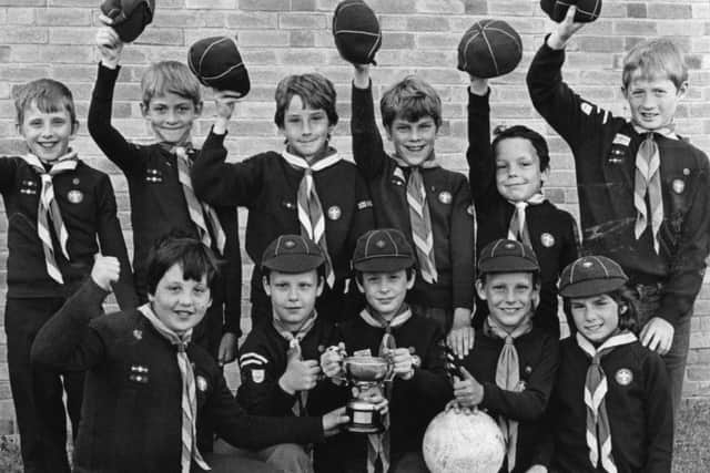 The 4th Jarrow St Peters Church Cub Scouts trophy-winning football team in June 1981. Do you recognise them?
