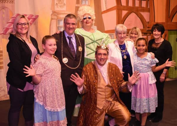 The Mayor and Mayoress of South Tyneside with Jarrow Musical Theatre Company at the refurbished theatre.