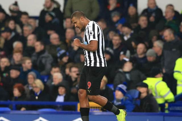 Salomon Rondon celebrates scoring Newcastle United's opener.