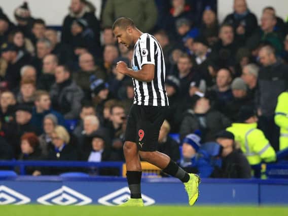 Salomon Rondon celebrates scoring Newcastle United's opener.
