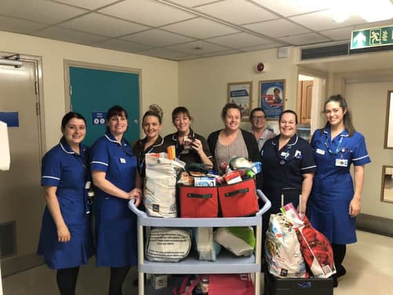 Angie Comerford of Hebburn Helps with South Tyneside Hospital staff